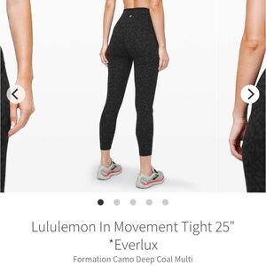 Lululemon In Movement Tight 25" Everlux Leggings